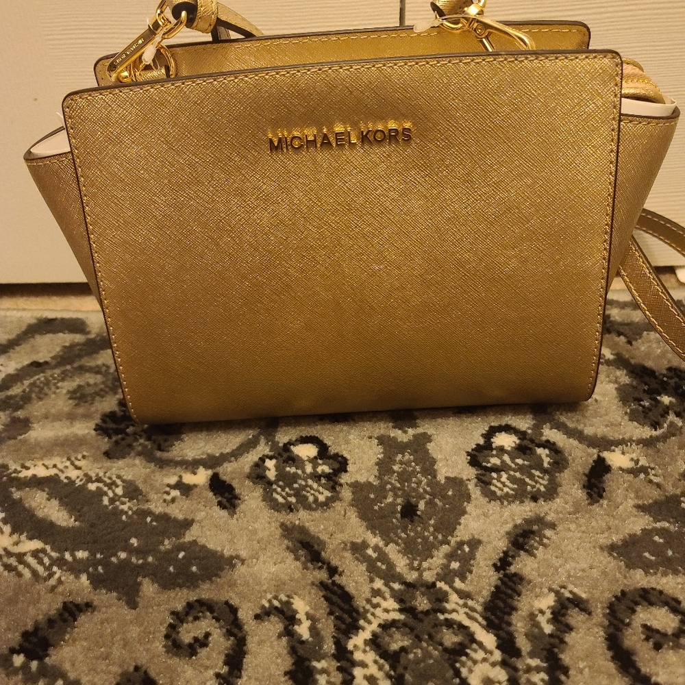 Gold Michael kors bag